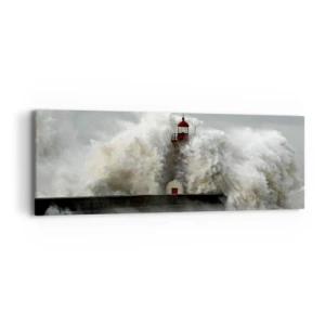 Cuadro sobre lienzo - Impresión de Imagen - La furia del océano - 90x30 cm