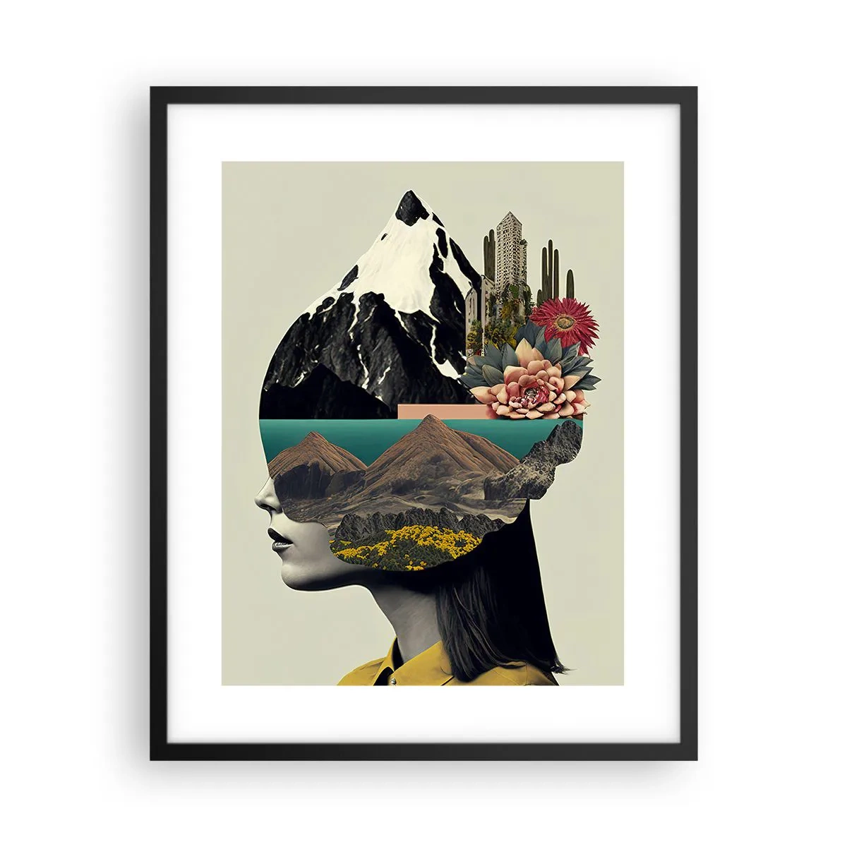 Póster en marco negro - La mujer, siempre un misterio - 40x50 cm