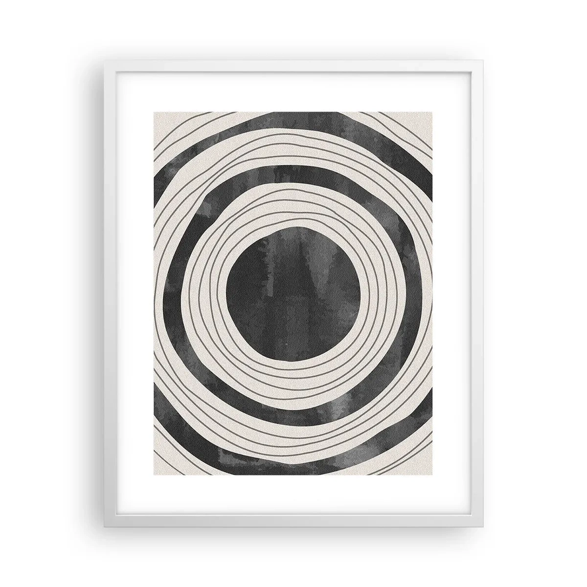 Póster en marco blanco - En el centro mismo - 40x50 cm