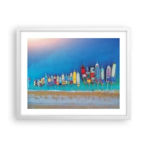 Póster en marco blanco - A vista de pájaro - 50x40 cm