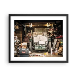 Póster en marco negro - Volver al pasado - 50x40 cm