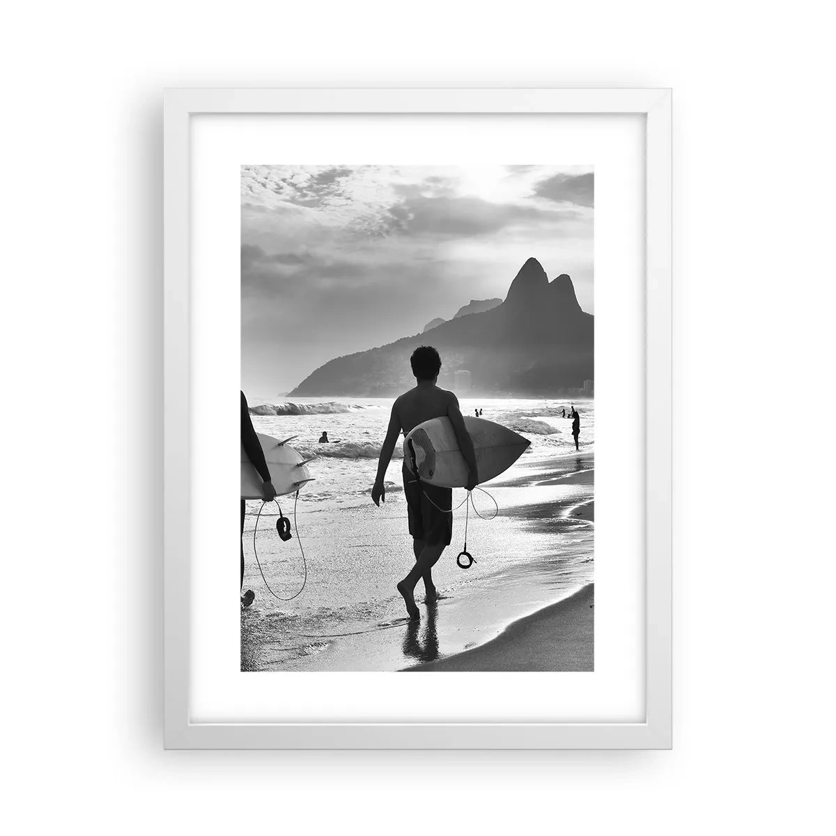 Póster en marco blanco - Samba para una ola - 30x40 cm