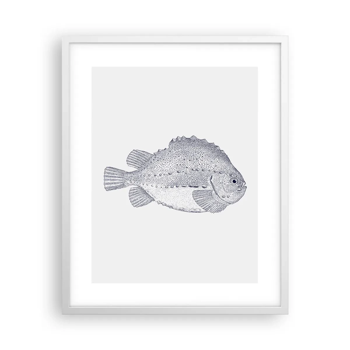 Póster en marco blanco - Para el álbum del naturalista - 40x50 cm