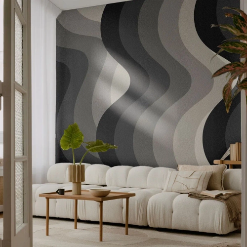 Fotomural Premium Sand - Ola tras ola - Líneas, Ondas, Abstracción - 200x140 cm