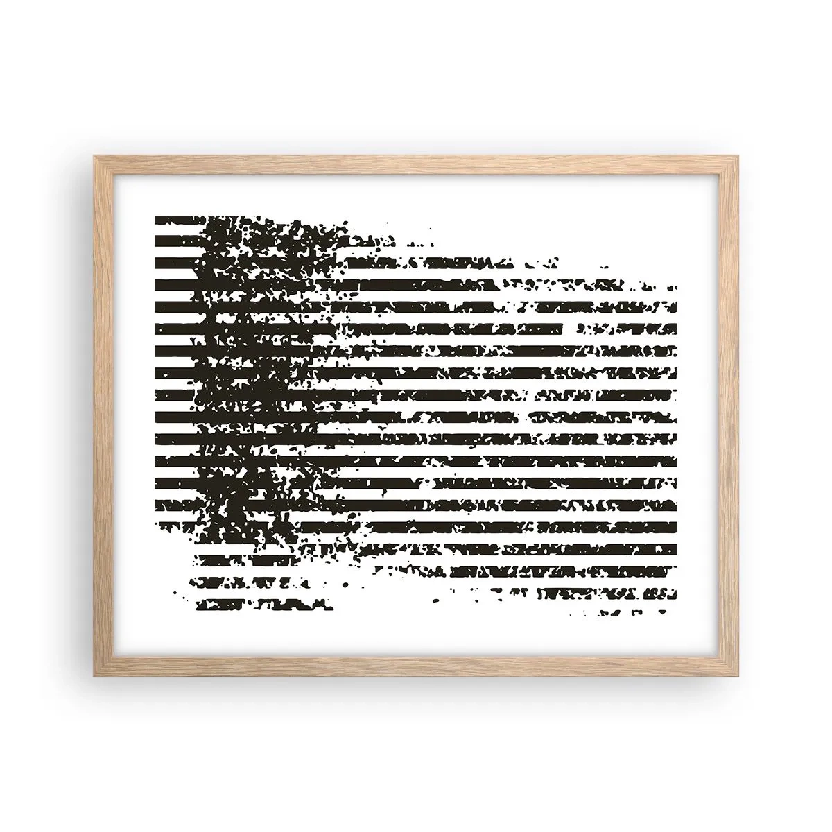 Póster en marco roble claro - Ritmo y ruido - 50x40 cm