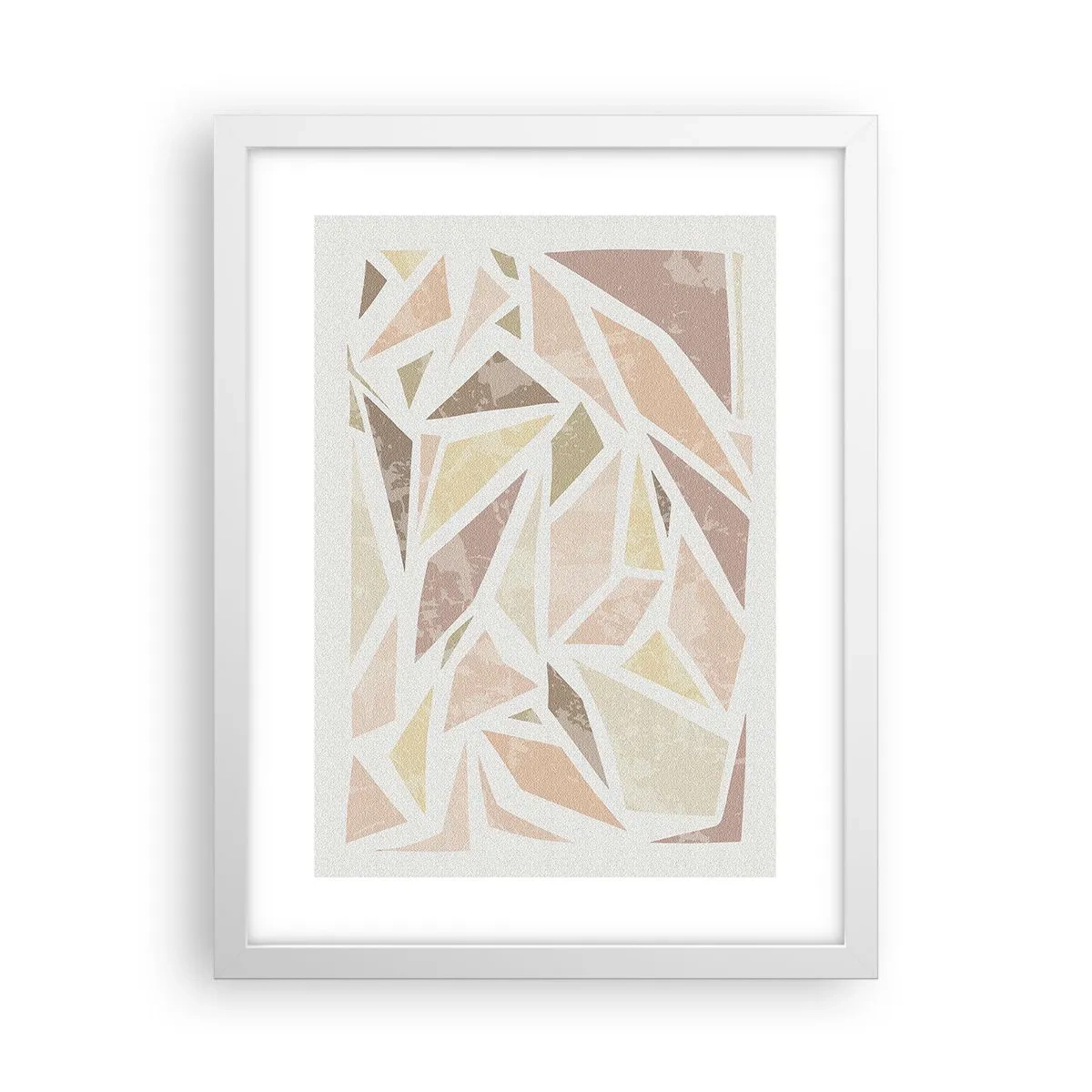 Póster en marco blanco - Composición de vidrieras - 30x40 cm
