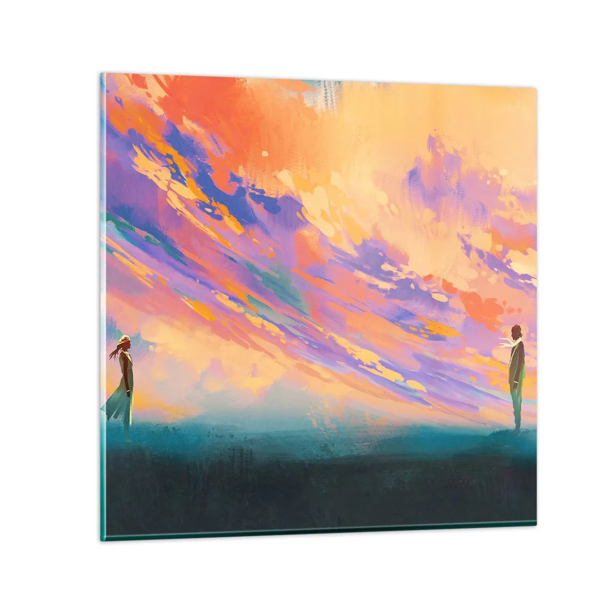 Cuadro sobre vidrio - Impresiones sobre Vidrio - Fuerza de atracción - 50x50 cm