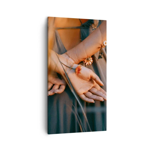 Cuadro sobre lienzo - Impresión de Imagen - Conectada con la naturaleza - 45x80 cm