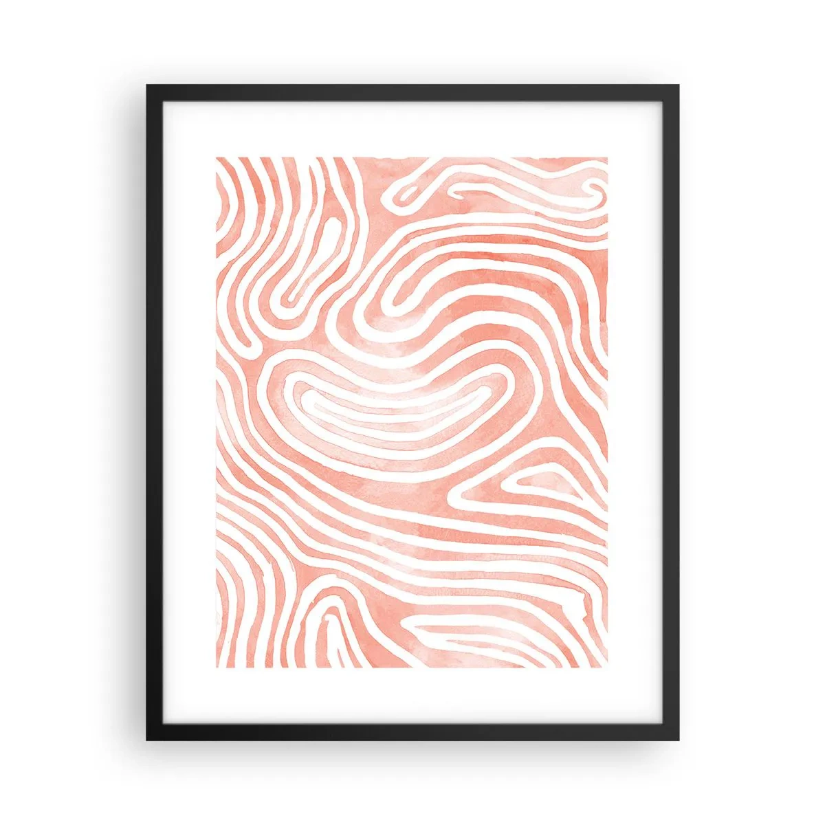 Póster en marco negro - En un laberinto de coral - 40x50 cm