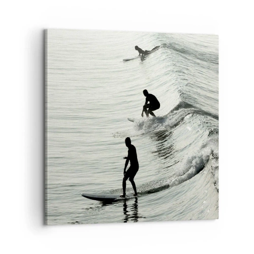 Cuadro sobre lienzo - Impresión de Imagen - Al encuentro de la ola - 60x60 cm