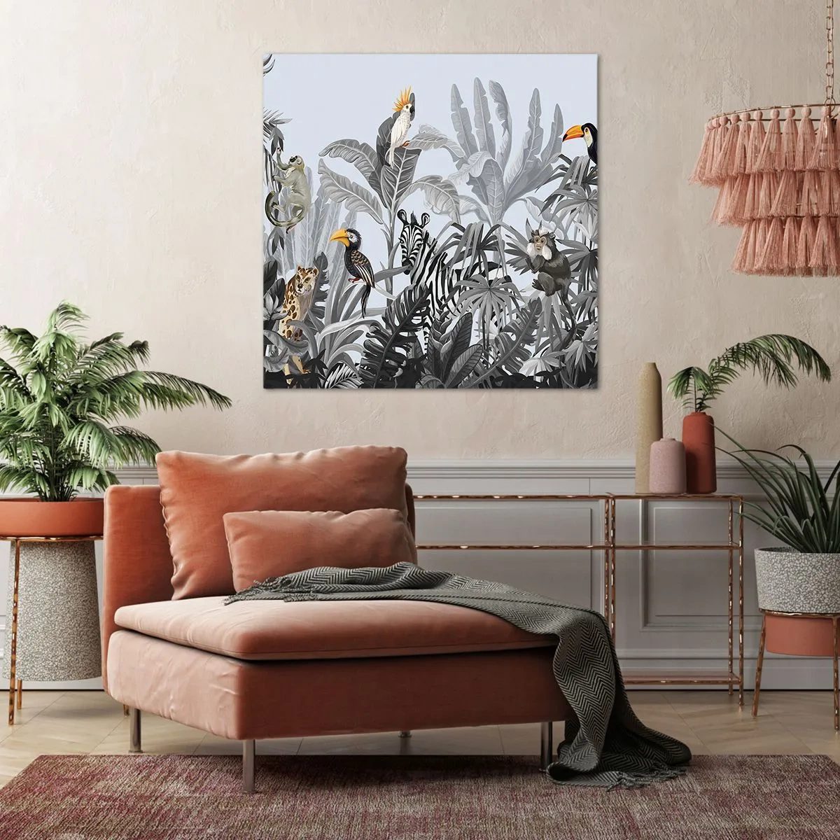 Cuadro sobre lienzo - Impresión de Imagen - Un cuento de hadas africano - 50x50 cm