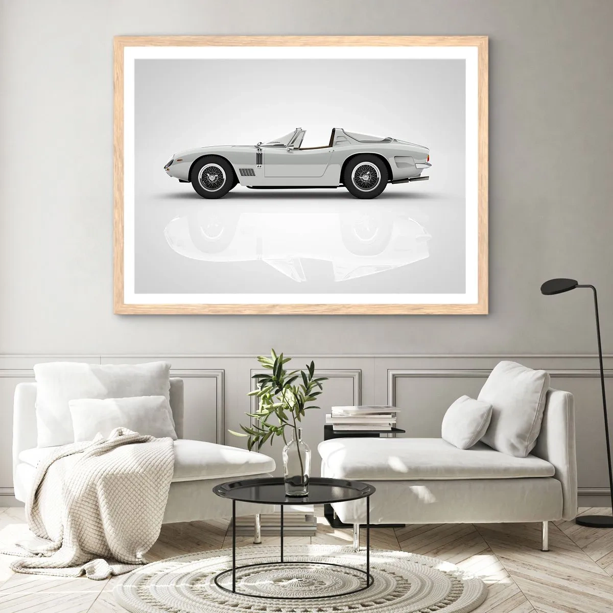 Póster en marco roble claro - Una promesa de diversión - 50x40 cm