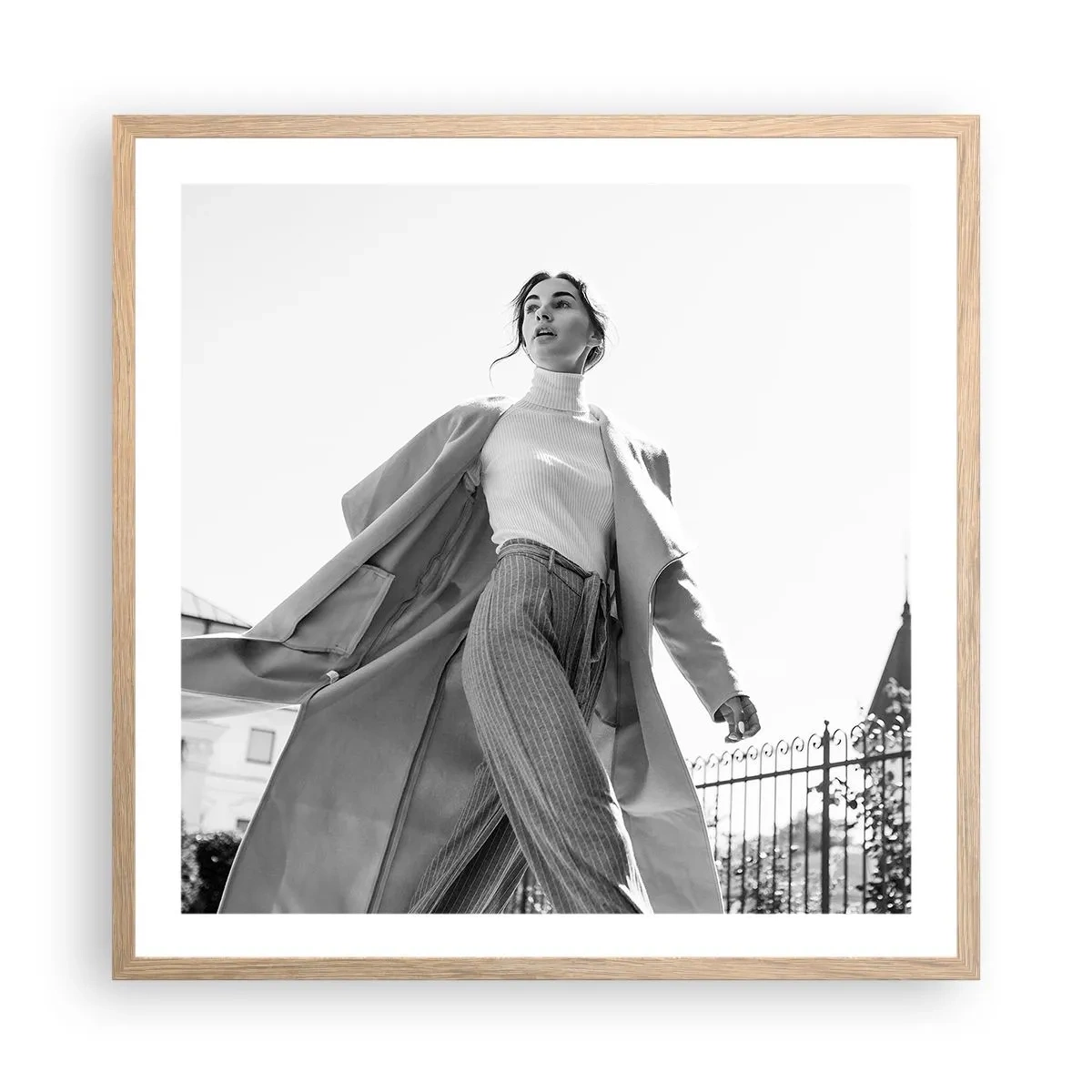 Póster en marco roble claro - ¿Vienes conmigo? - 60x60 cm