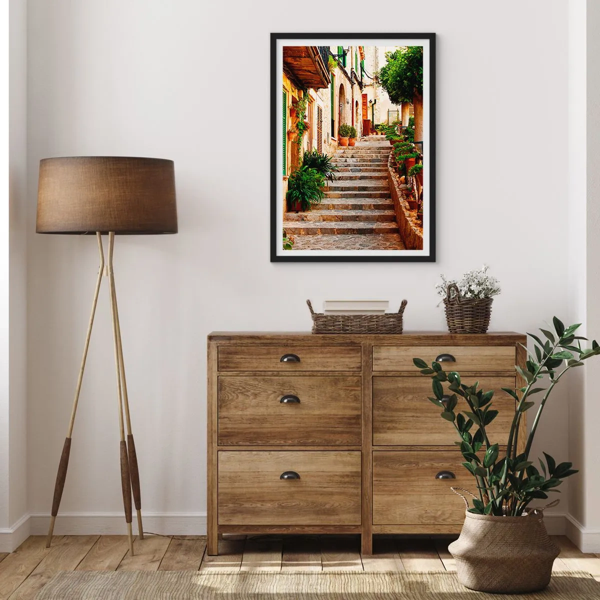 Póster en marco negro - La magia de unas vacaciones en España - 30x40 cm