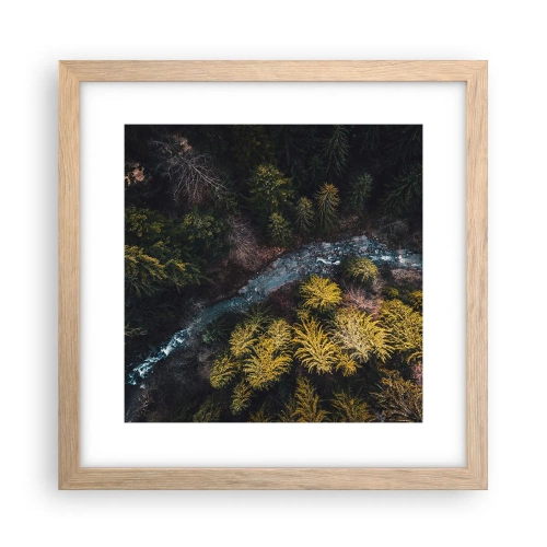 Póster en marco roble claro - Rápido, cada vez más rápido - 30x30 cm