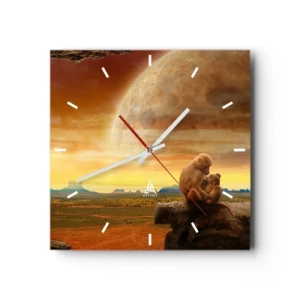 Reloj de pared - Reloj de vidrio - El amor es igual en todas partes - 40x40 cm