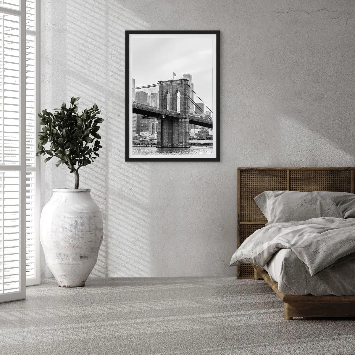 Póster en marco negro - Vibraciones de Nueva York - 40x50 cm