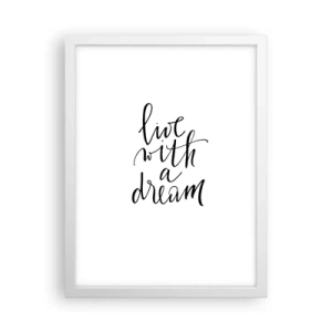 Póster en marco blanco - Por supuesto - 30x40 cm