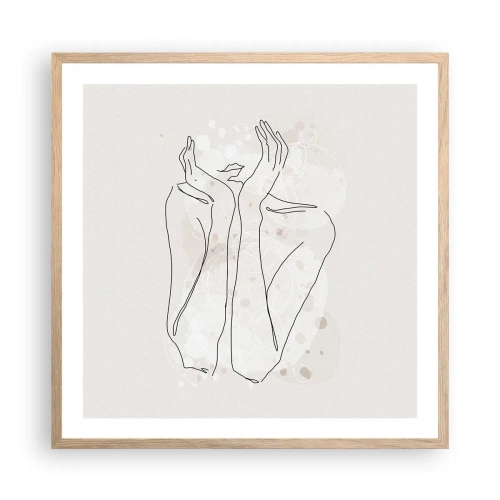 Póster en marco roble claro - Un momento de ensueño - 60x60 cm