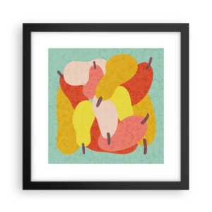 Póster en marco negro - Saborear el sol del verano - 30x30 cm