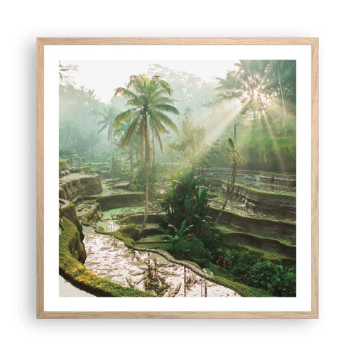 Póster en marco roble claro - Crecer bajo el sol - 60x60 cm