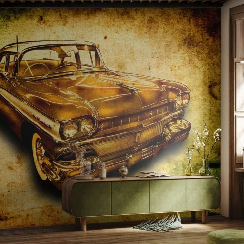 Fotomural personalizado Premium Canvas - La belleza perdurable de los clásicos - Automotor, Coche clásico, Pasatiempo