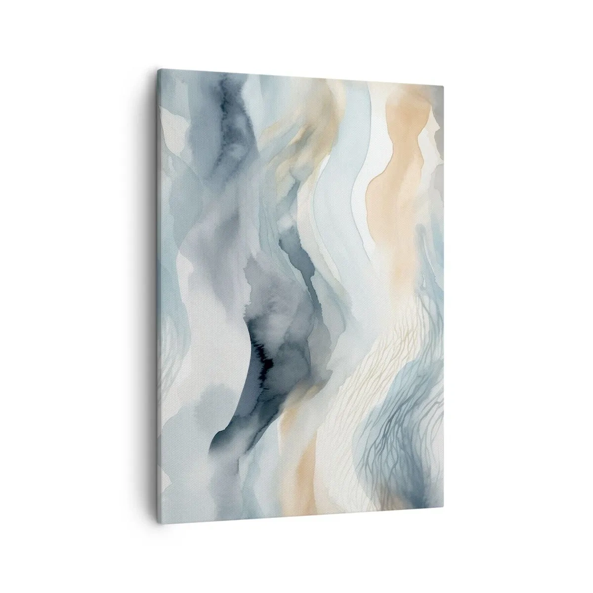 Cuadro sobre lienzo - Impresión de Imagen - Abstracción de nieve y niebla - 50x70 cm