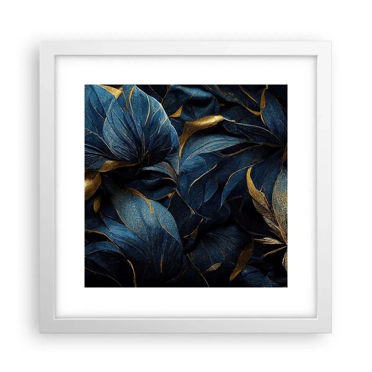 Póster en marco blanco - Forradas de oro - 30x30 cm