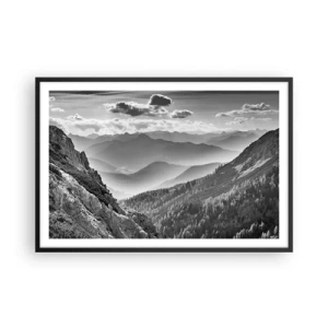 Póster en marco negro - Hasta el horizonte - 91x61 cm