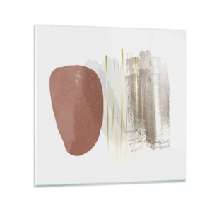 Cuadro sobre vidrio - Impresiones sobre Vidrio - Una columnata abstracta - 50x50 cm