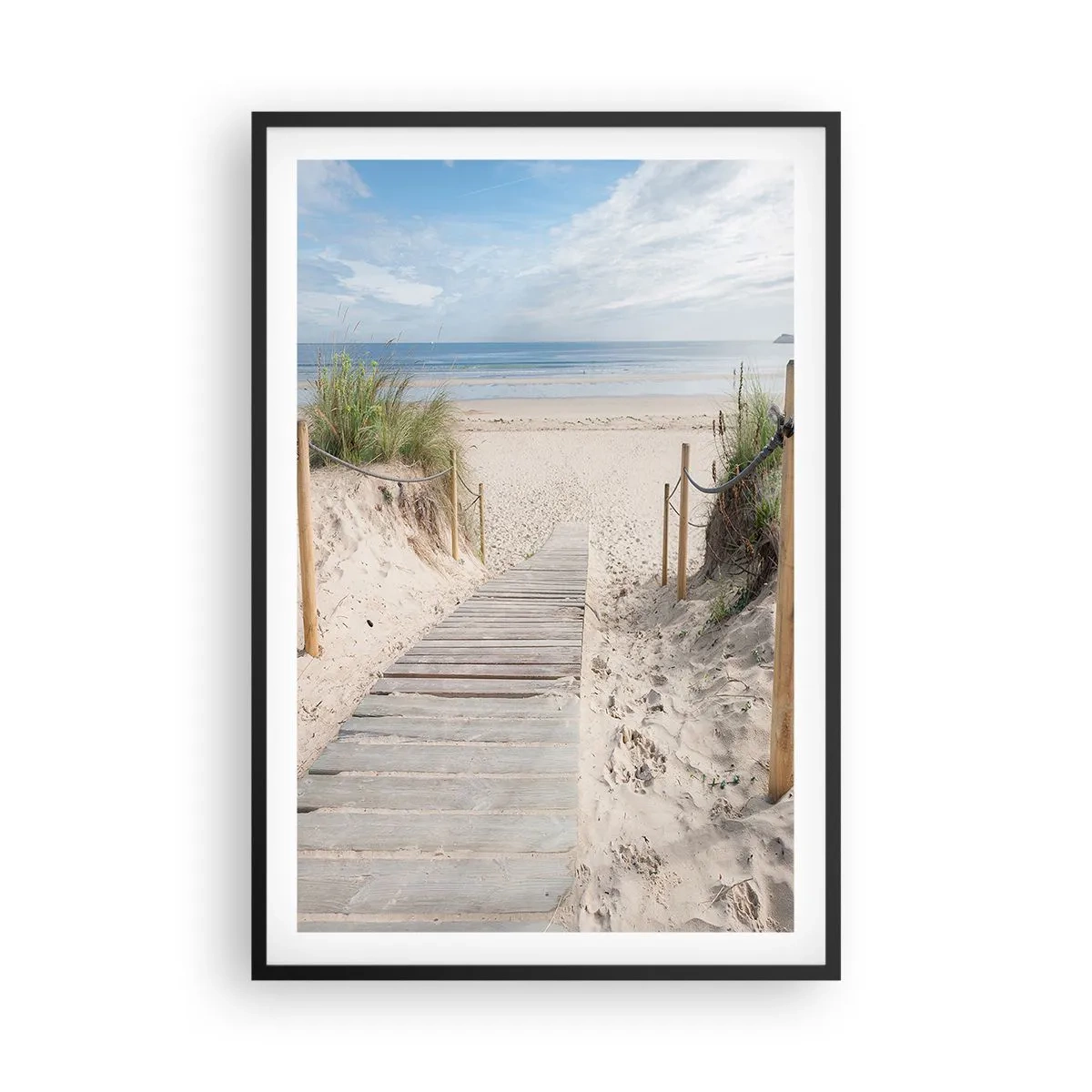 Póster en marco negro - Hasta el horizonte - 61x91 cm