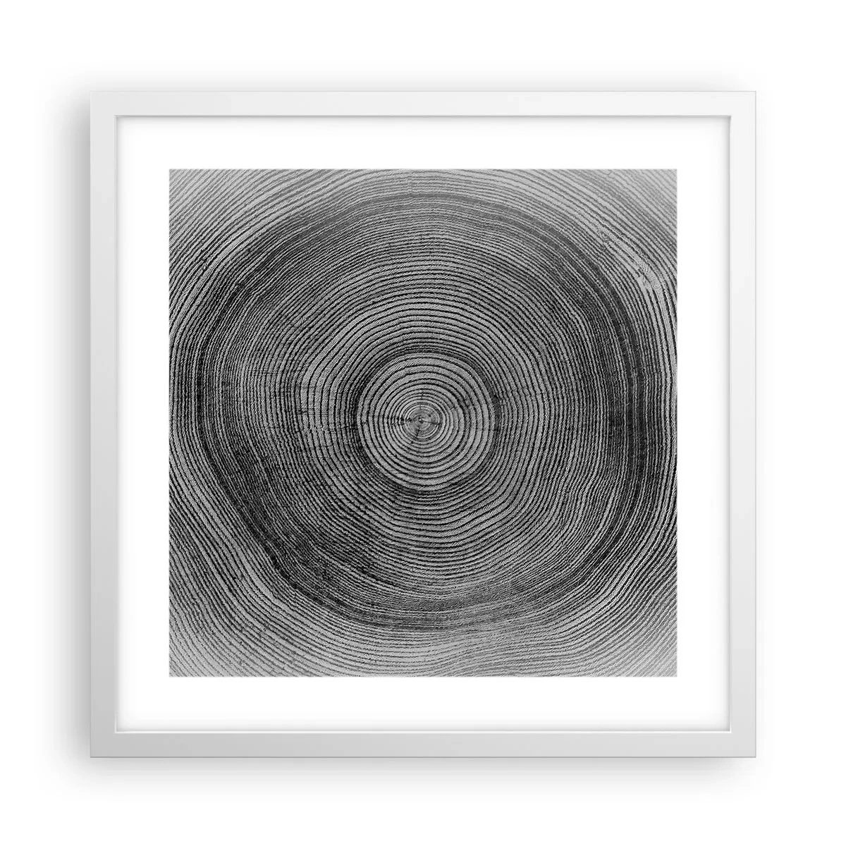 Póster en marco blanco - El paso del tiempo - 40x40 cm