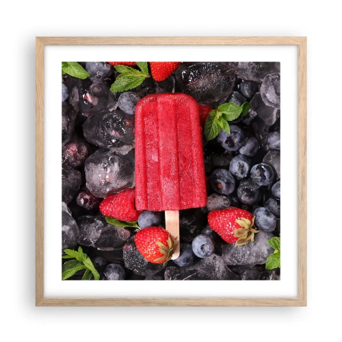 Póster en marco roble claro - El sabor del verano caluroso - 50x50 cm