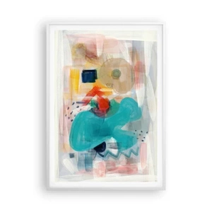 Póster en marco blanco - Un juego de colores - 70x100 cm