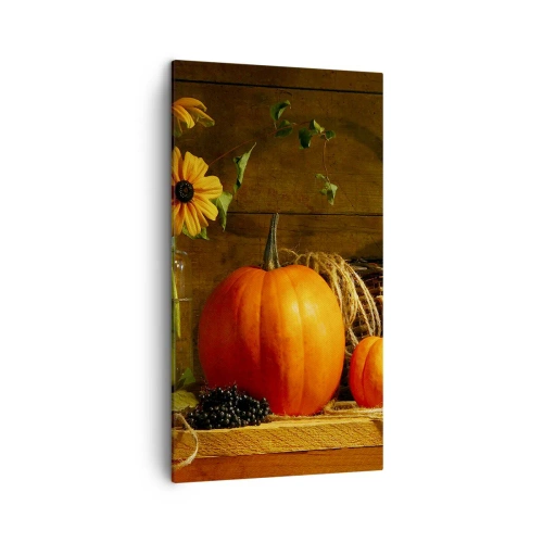 Cuadro sobre lienzo - Impresión de Imagen - Composición rústica - regalos de otoño - 45x80 cm