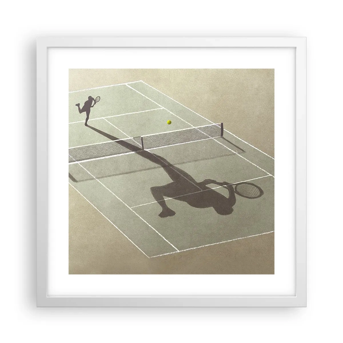 Póster en marco blanco - Véncete a ti mismo - 40x40 cm