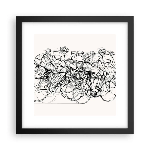 Póster en marco negro - Juntos como un equipo - 30x30 cm