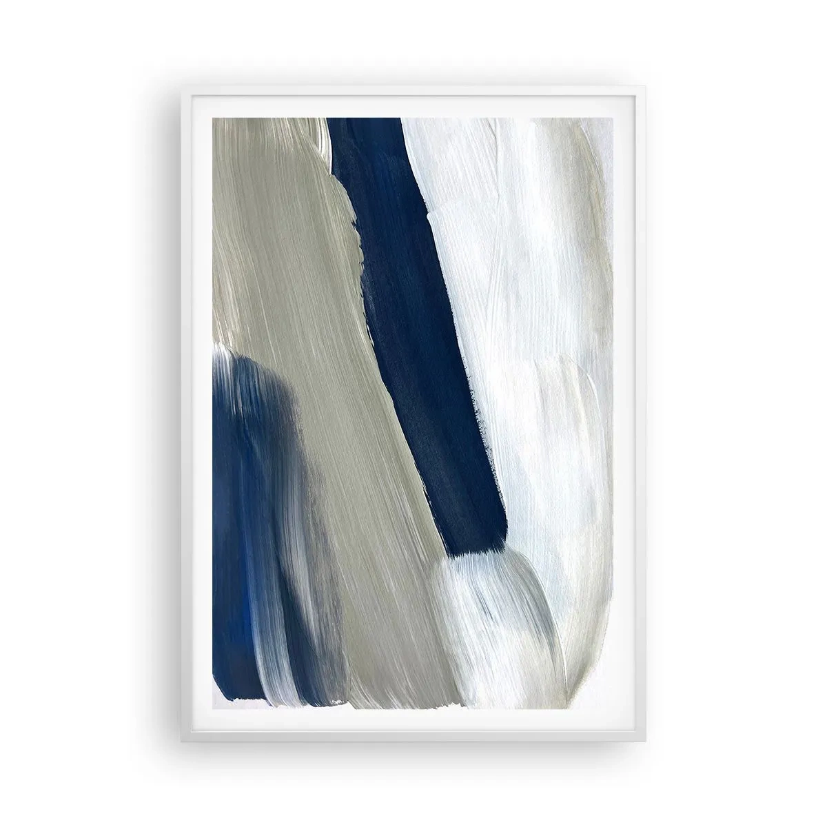 Póster en marco blanco - Encuentro con el blanco - 70x100 cm