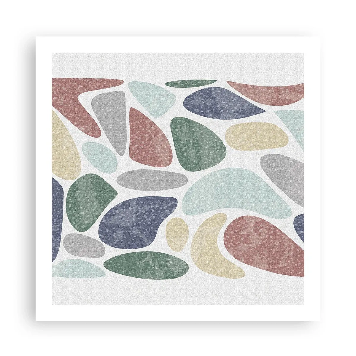 Póster - Mosaico de colores empolvados - 60x60 cm