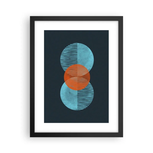 Póster en marco negro - Composición simétrica - 30x40 cm