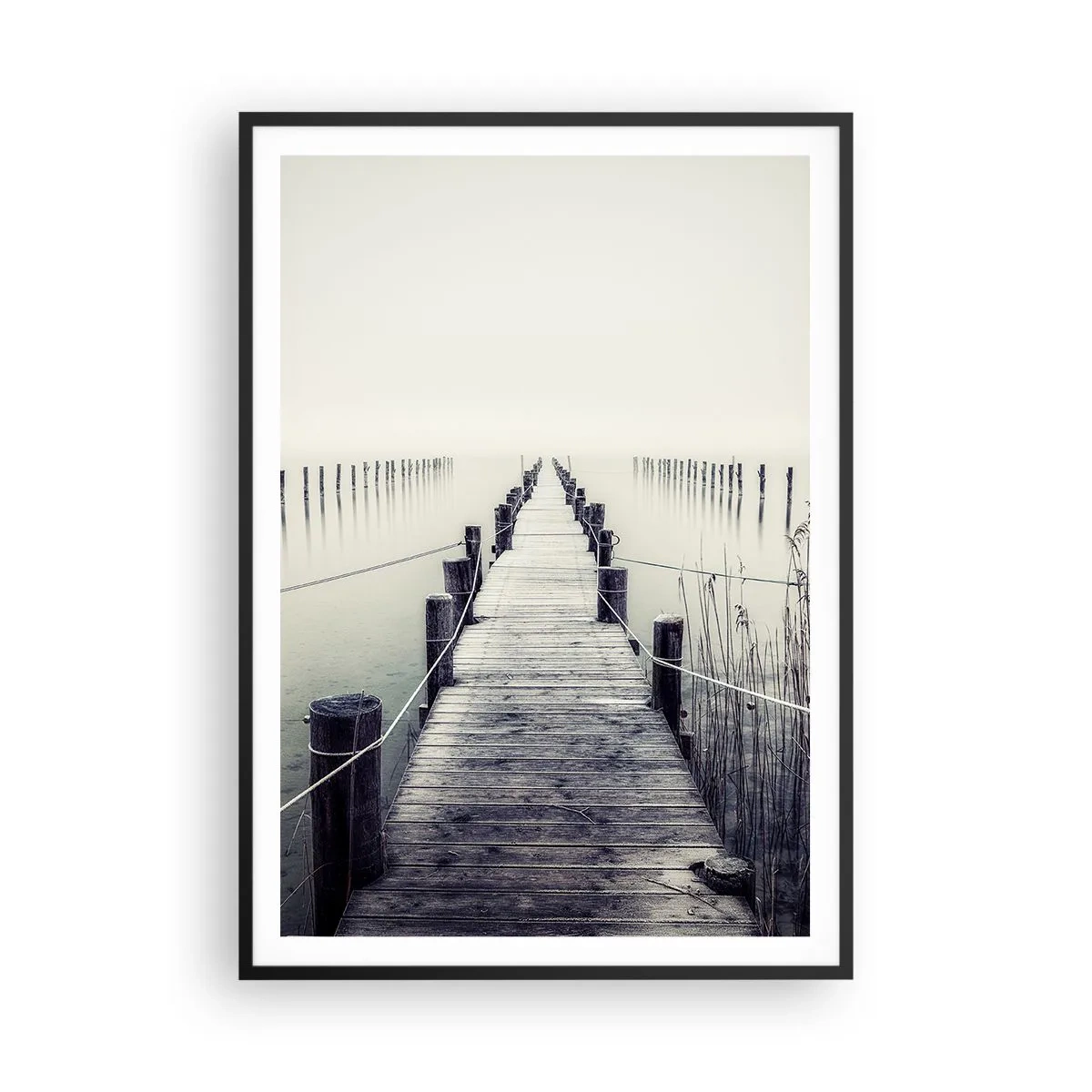 Póster en marco negro - Sumergirse en la paz - 70x100 cm