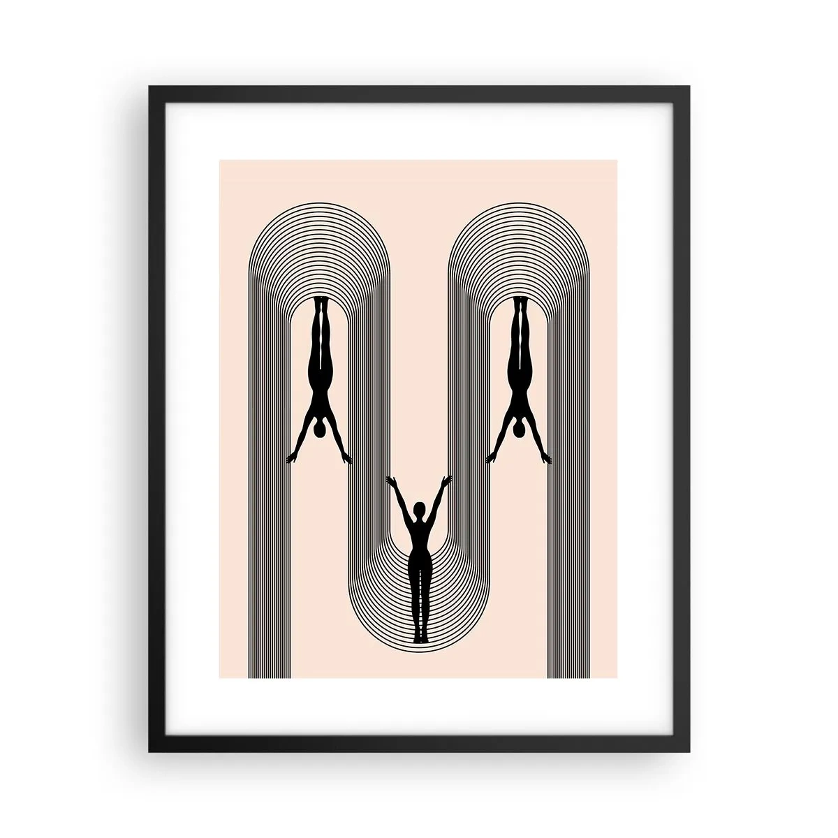 Póster en marco negro - Al revés, o no - 40x50 cm