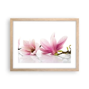 Póster en marco roble claro - Suave como un soplo de primavera - 40x30 cm