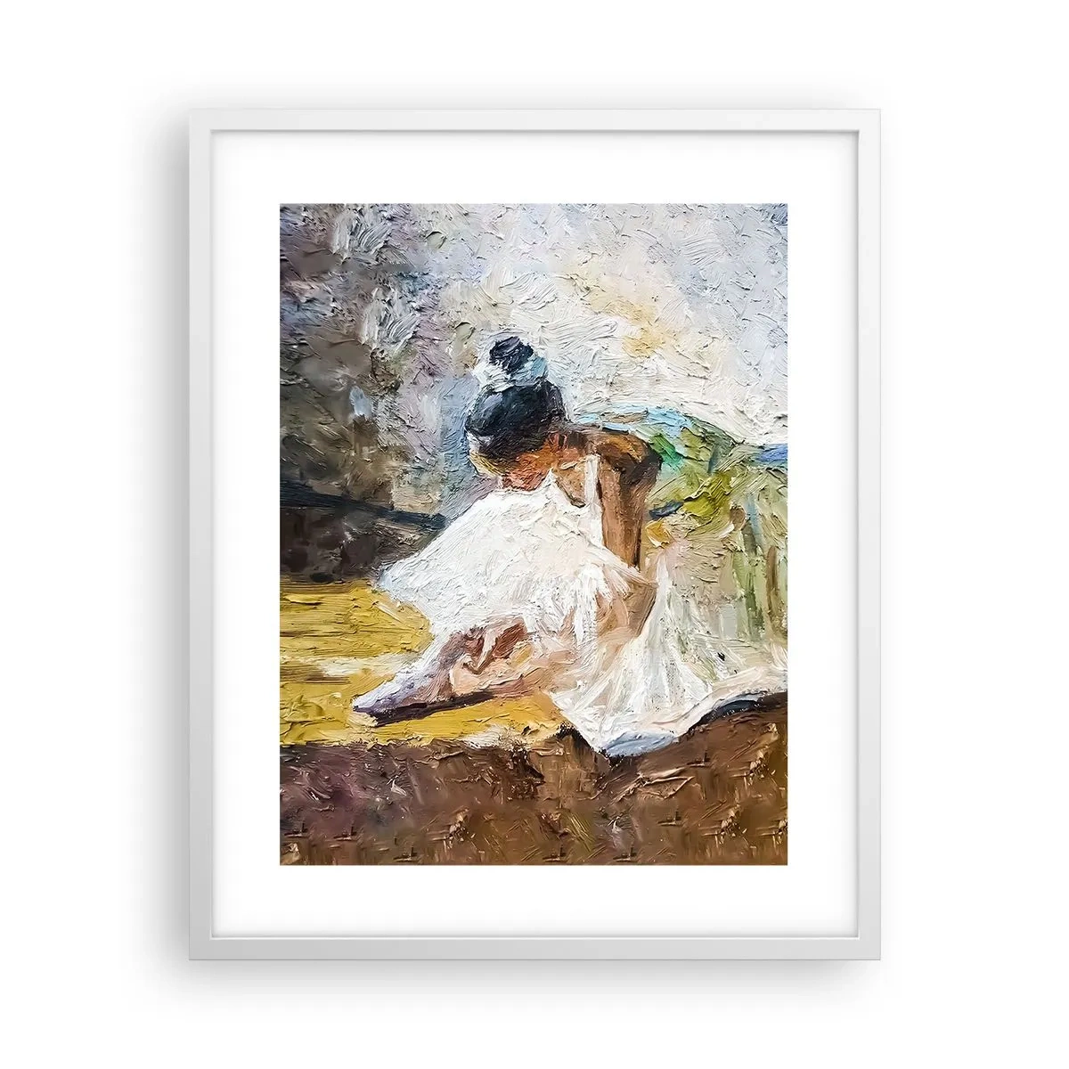 Póster en marco blanco - De un cuadro de Degas - 40x50 cm