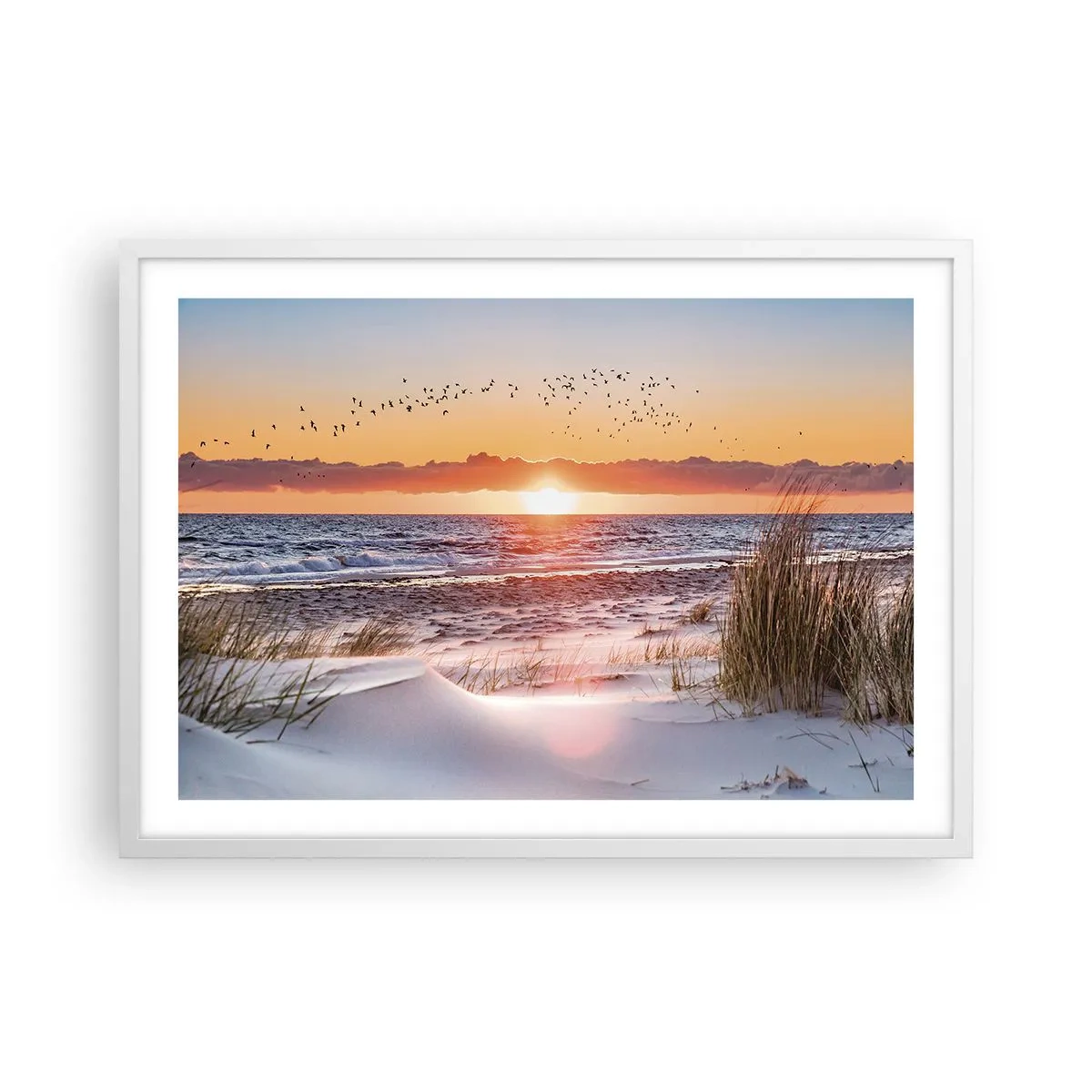 Póster en marco blanco - Paisaje horizontal - 70x50 cm