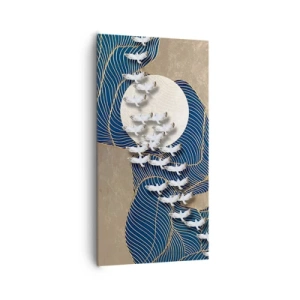 Cuadro sobre lienzo - Impresión de Imagen - Libertad en bandada comunidad - 65x120 cm