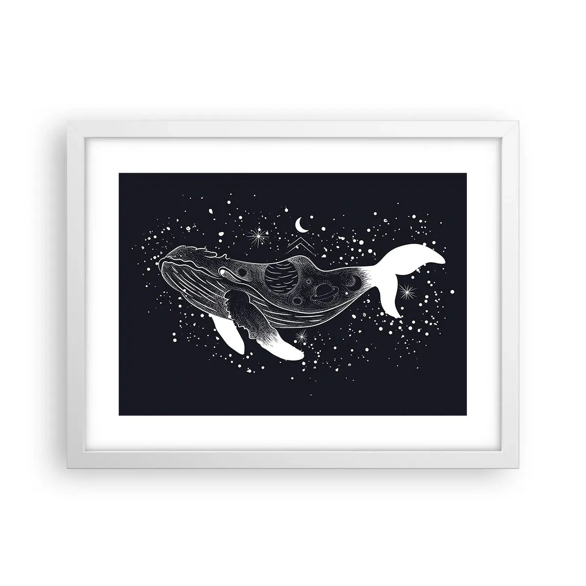 Póster en marco blanco - En el océano del universo - 40x30 cm