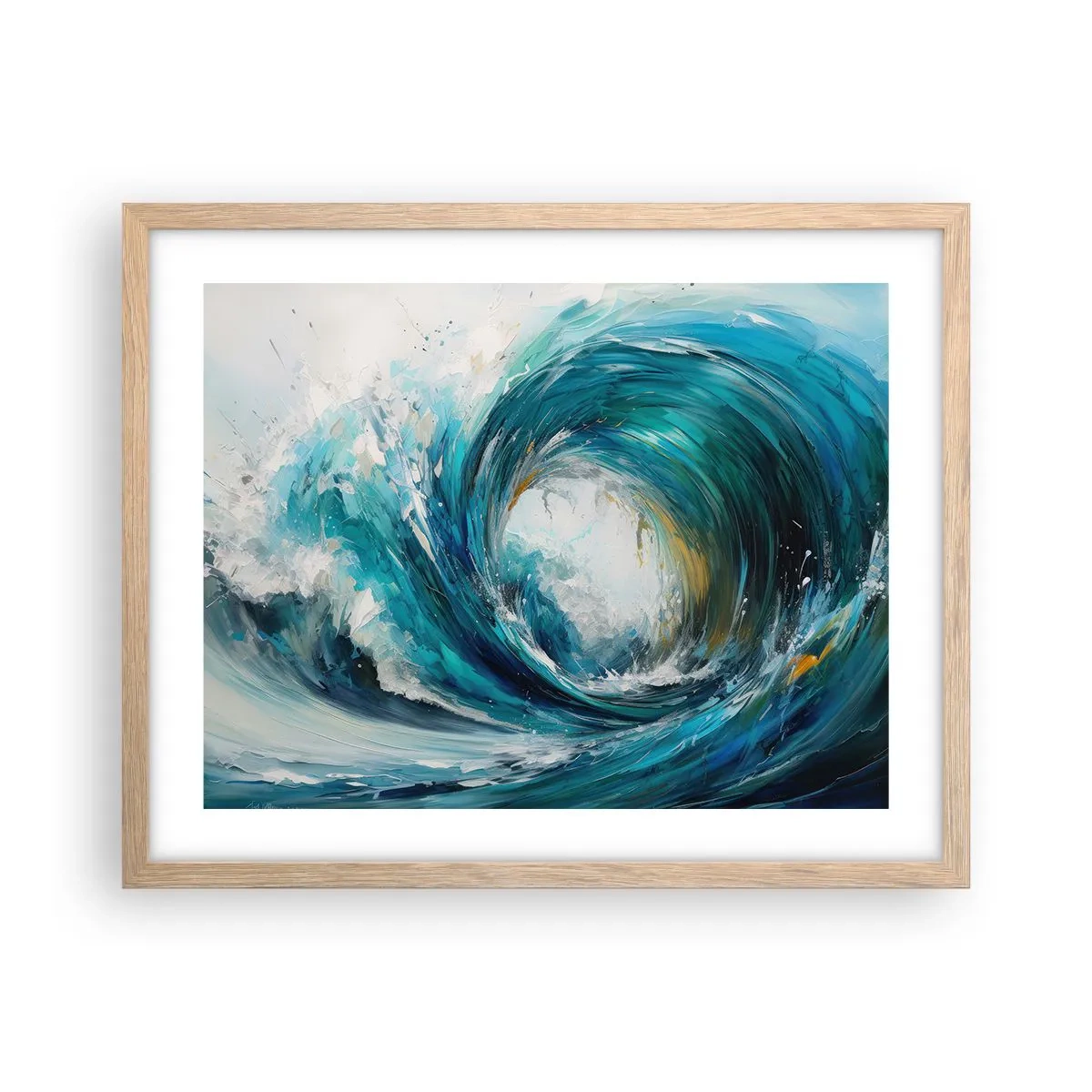 Póster en marco roble claro - Portal marino - 50x40 cm