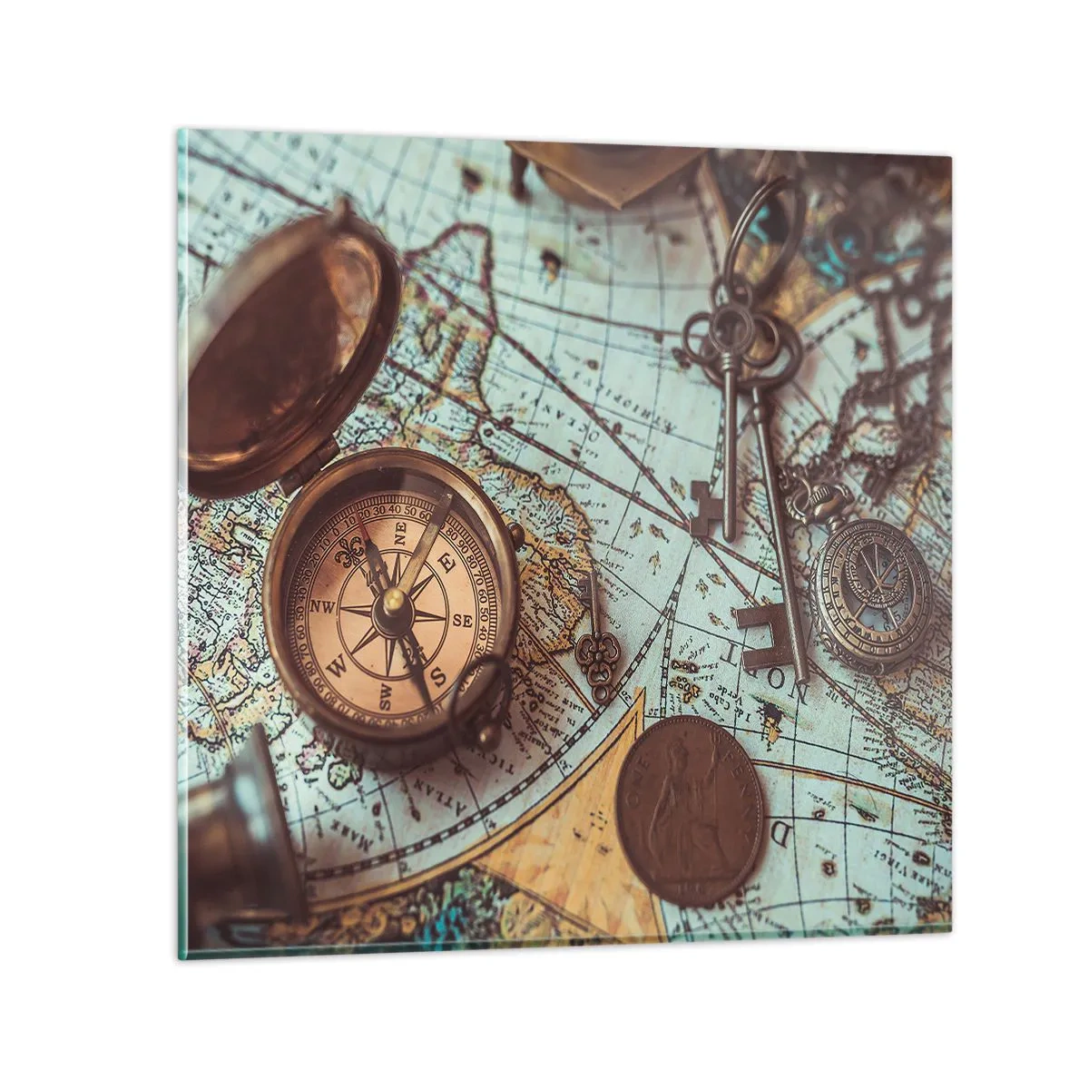 Cuadro sobre vidrio - Impresiones sobre Vidrio - Para el aventurero - 40x40 cm