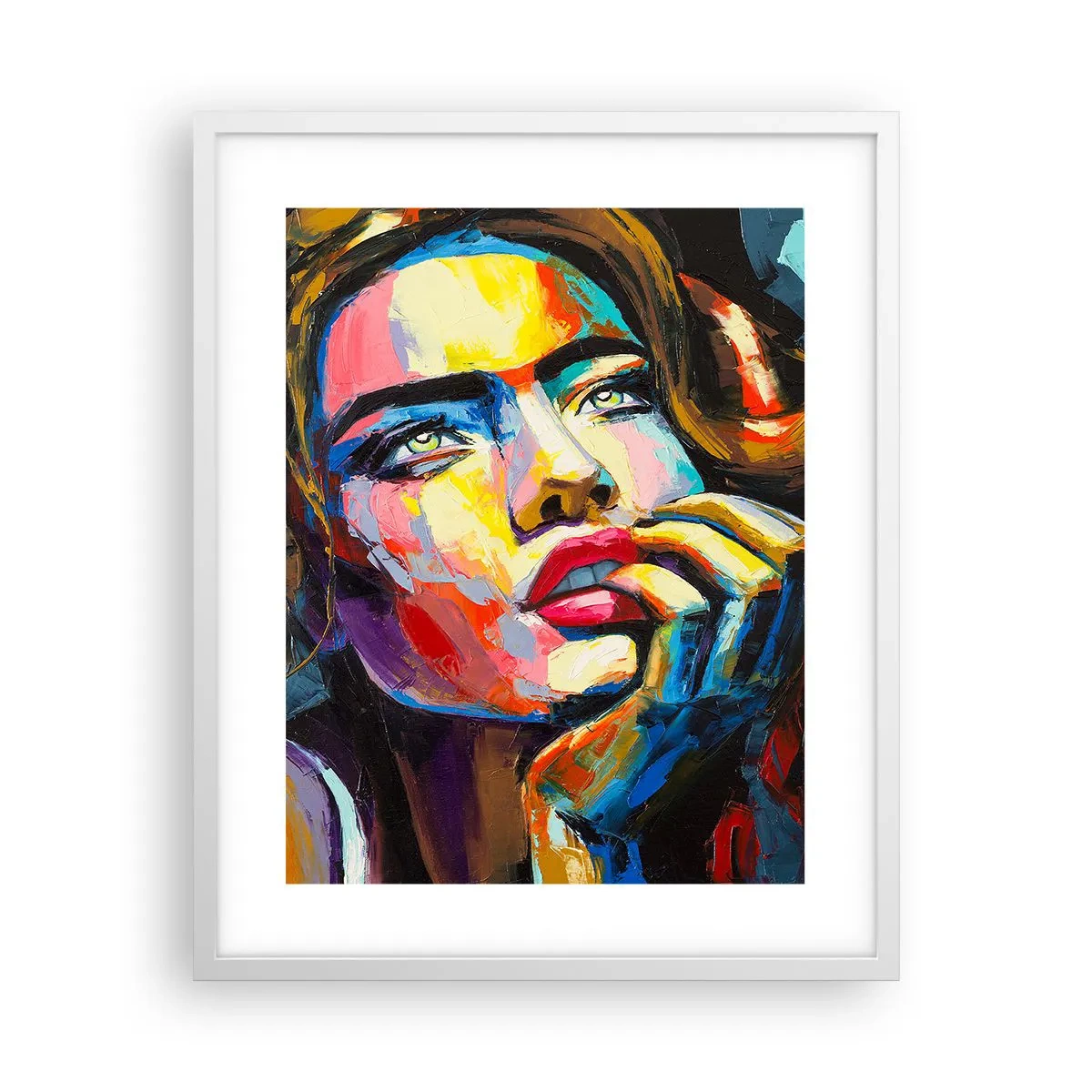 Póster en marco blanco - Sueños - 40x50 cm